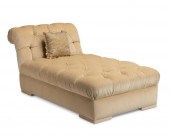 A TUFTED CHAISE LONGUEA tufted