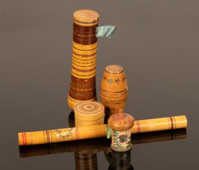 A Tunbridge Ware thimble barrel