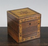 A Tunbridgeware inlaid rosewoo