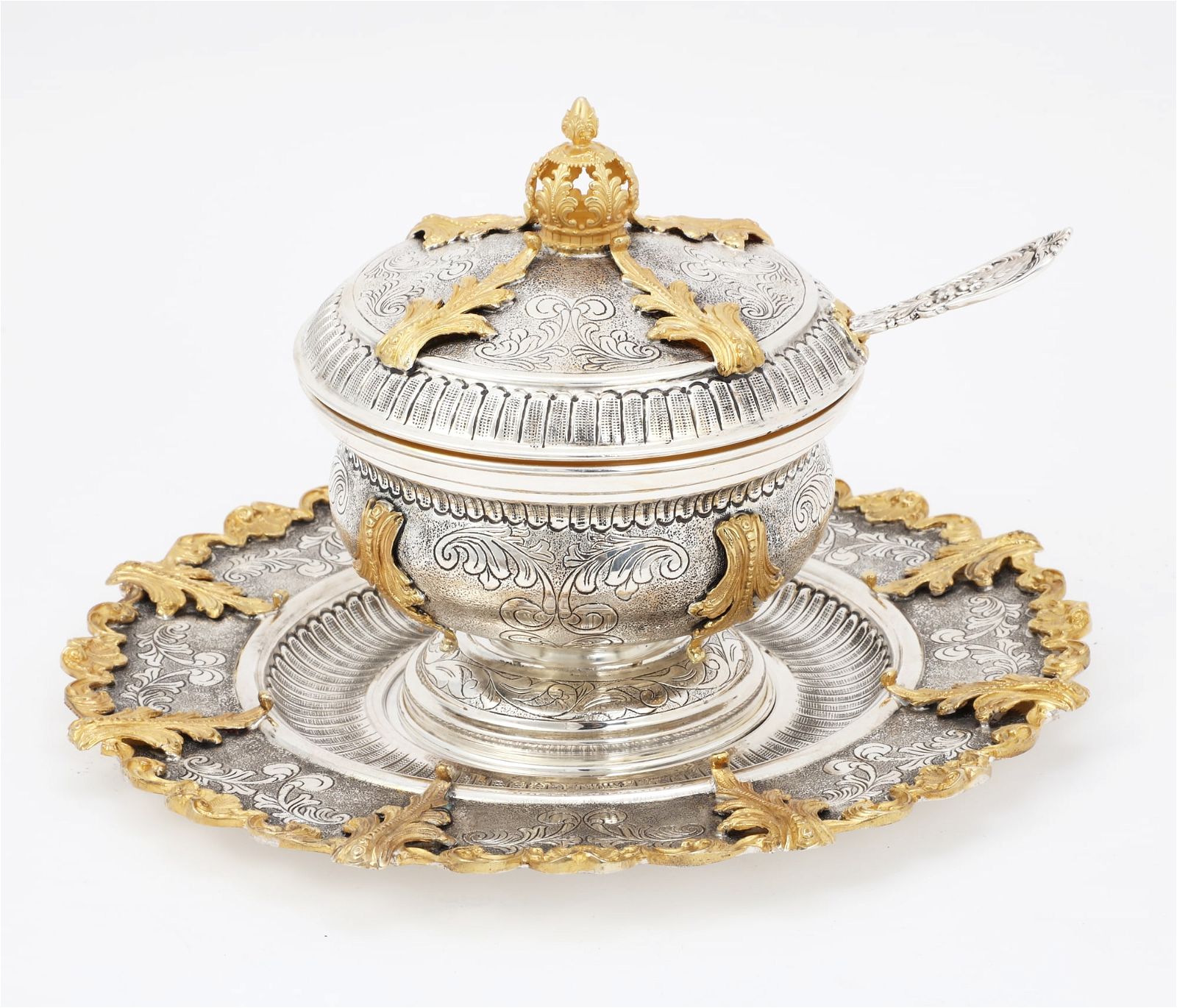 A TURKISH BAROQUE STYLE SILVER