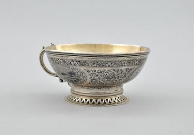 A Turkish Cased Silver Niello