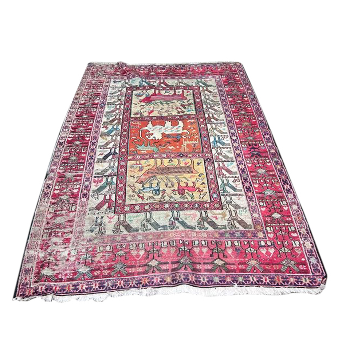 A TURKISH FLATWEAVE CARPET A