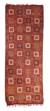 A TURKISH FLATWEAVE RUGA Turki