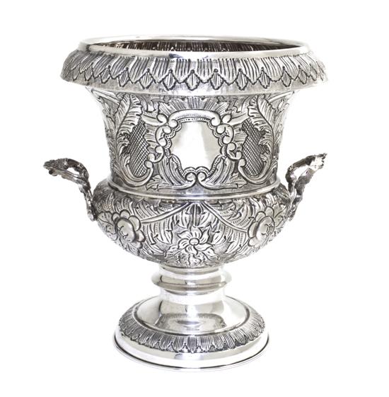 A Turkish Silver Wine Urn Tavra