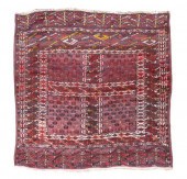 A Turkoman Wool Rug having rep