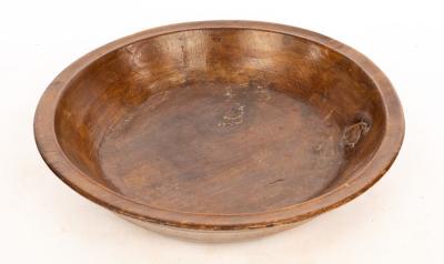 A turned sycamore bowl, 39cm