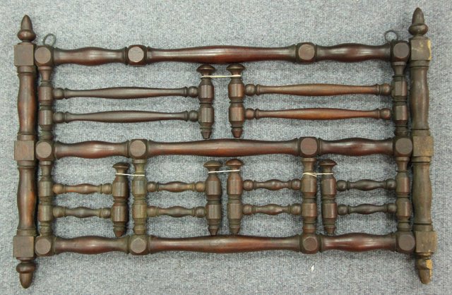 A turned wood hat rack circa 1900