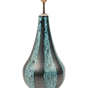 A Turquoise and Black Glazed