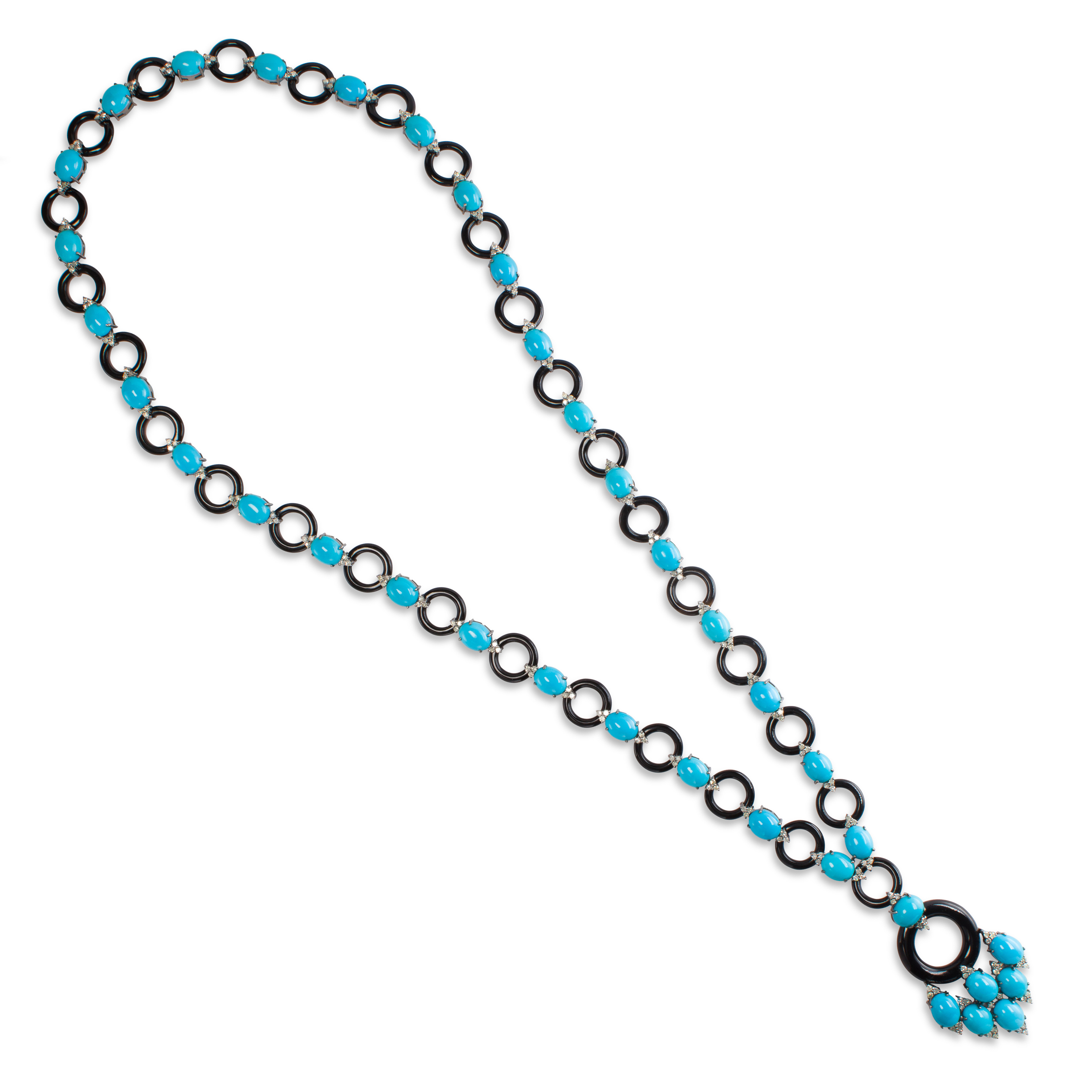A TURQUOISE, BLACK CHALCEDONY,