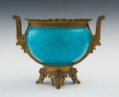 A Turquoise Glazed Pottery Orm