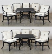 A TWELVE PIECE ALUMINUM PATIO