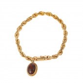 A TWISTED ROPE BRACELET WITH J