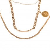 A TWISTED ROPE CHAIN & ID CHAR