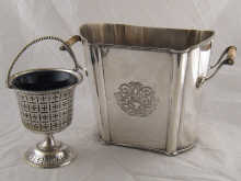 A two bottle silver plated wine
