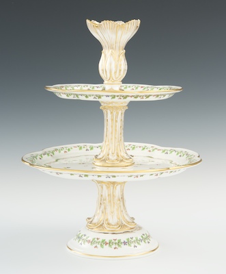 A Two-Tiered Porcelain Cake
