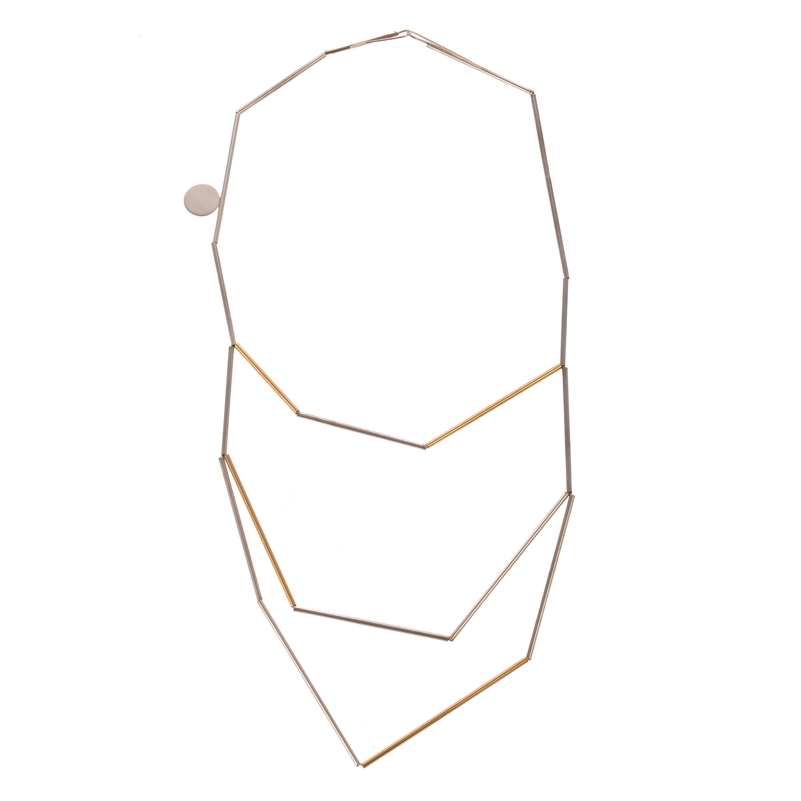 A TWO-TONE TUBULAR NECKLACE BY