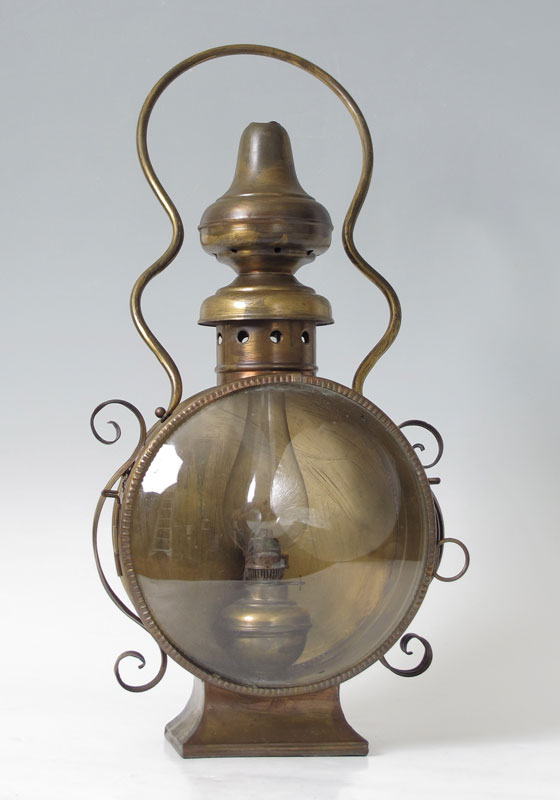 A UNIQUE BRASS SHIP'S OIL
