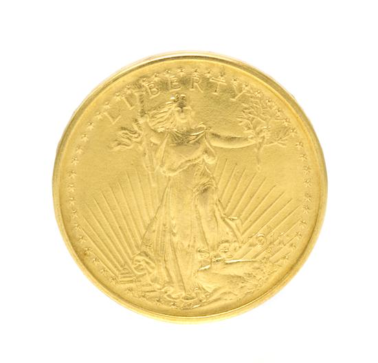 *A US $20 Gold St. Gaudens Coin