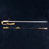 A USN DRESS SWORD, HILBURN HAM