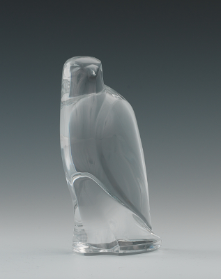 A Val St. Lambert Crystal Falcon
