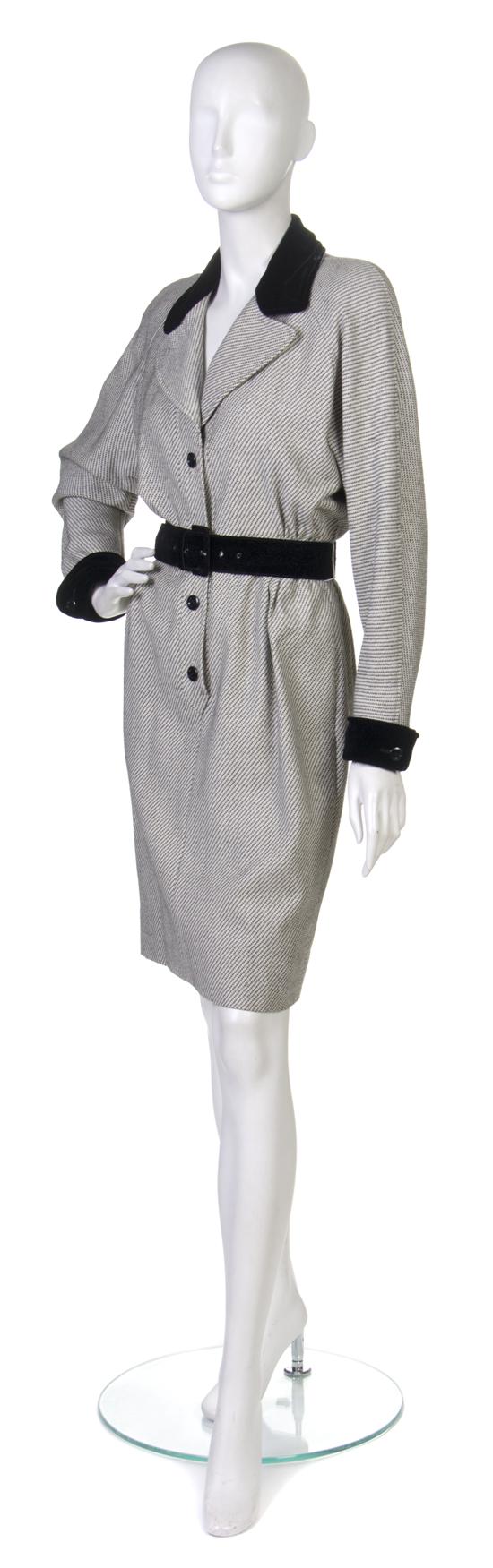 * A Valentino Black and Cream Dress