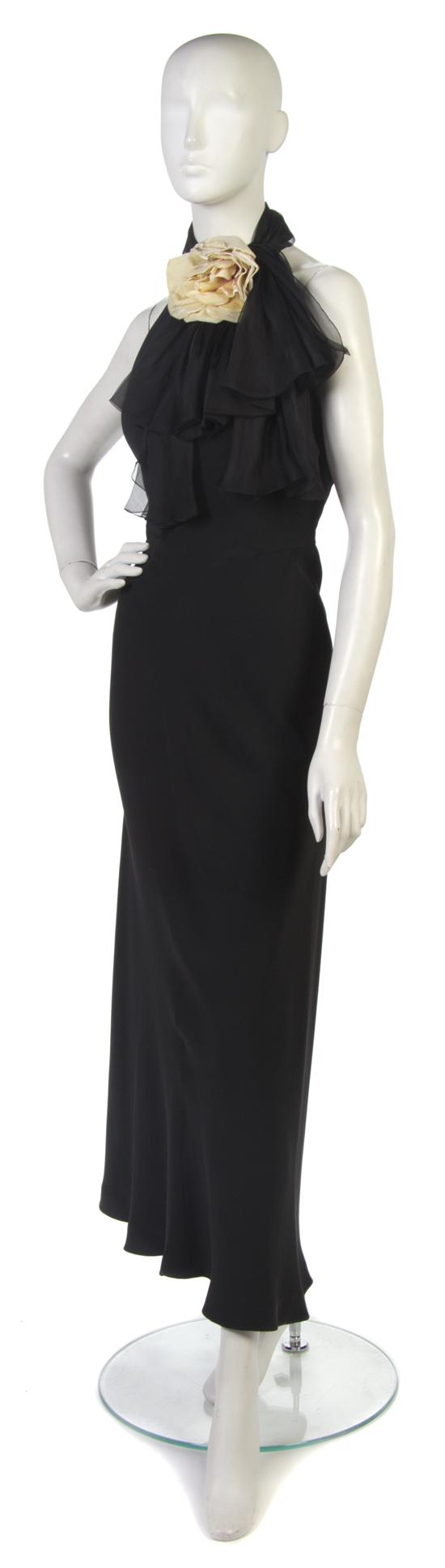 A Valentino Couture Black Crepe