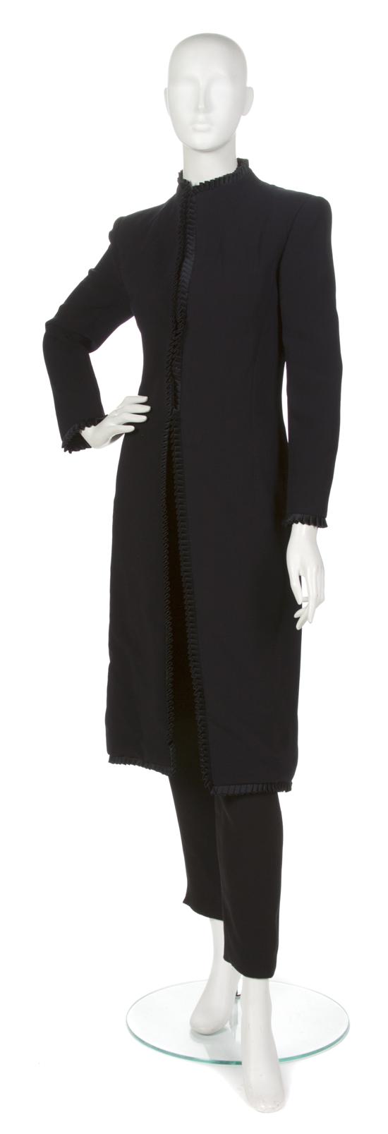 A Valentino Couture Black Crepe