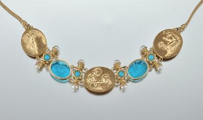 A Venetian Blue Glass Intaglio,