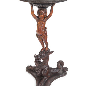 A Venetian Carved Walnut Figural