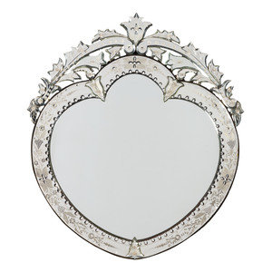 A Venetian Etched Glass Mirror 20th