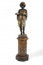 A VENETIAN FIGURAL CARD HOLDER