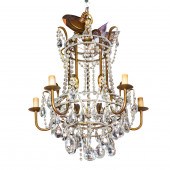A VENETIAN FIVE LIGHT CHANDELI
