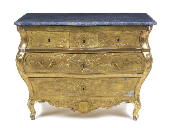 *A Venetian Giltwood Commode the
