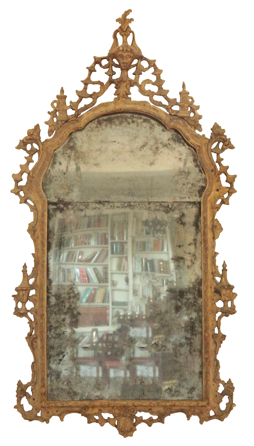 A VENETIAN GILTWOOD MIRROR circa