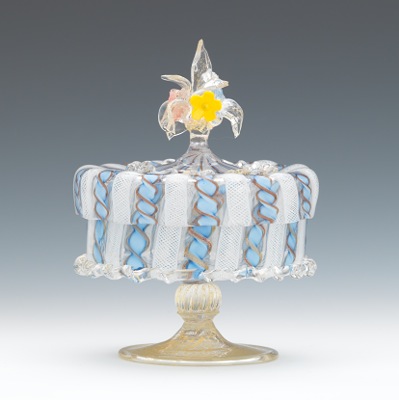 A Venetian Glass Bon Bon Dish