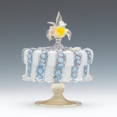 A Venetian Glass Bon Bon Dish