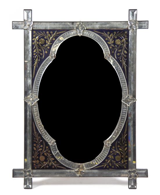 *A Venetian Glass Mirror having a