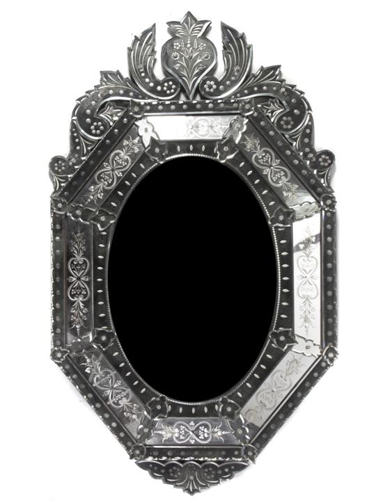 *A Venetian Glass Mirror of