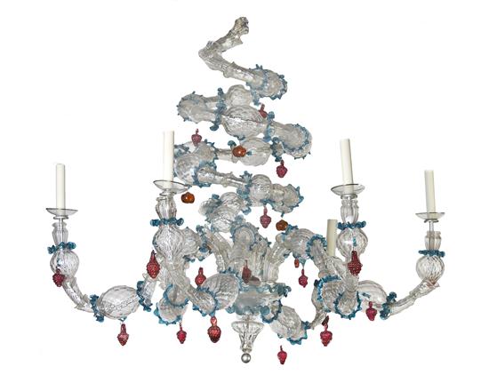A Venetian Glass Six-Light