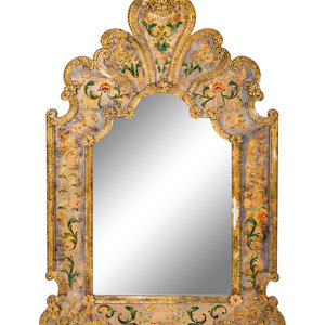 A Venetian Reverse-Painted Glass