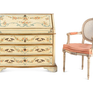 A Venetian Style Painted and