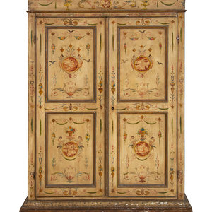 A Venetian Style Painted Armoire