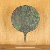 A VERDIGRIS PATINATED BRONZE M