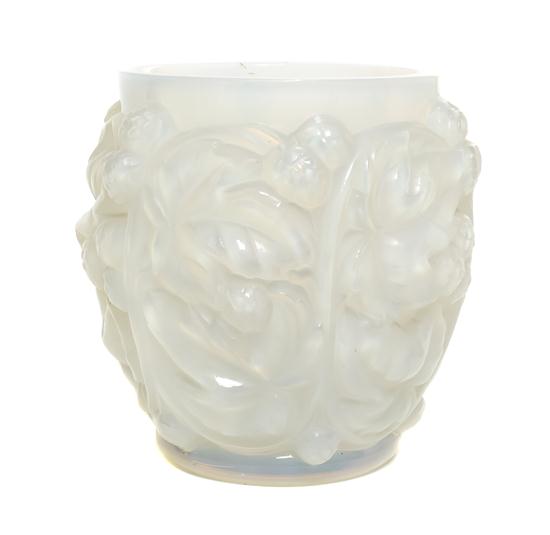 A Verlys Opalescent Glass Vase of