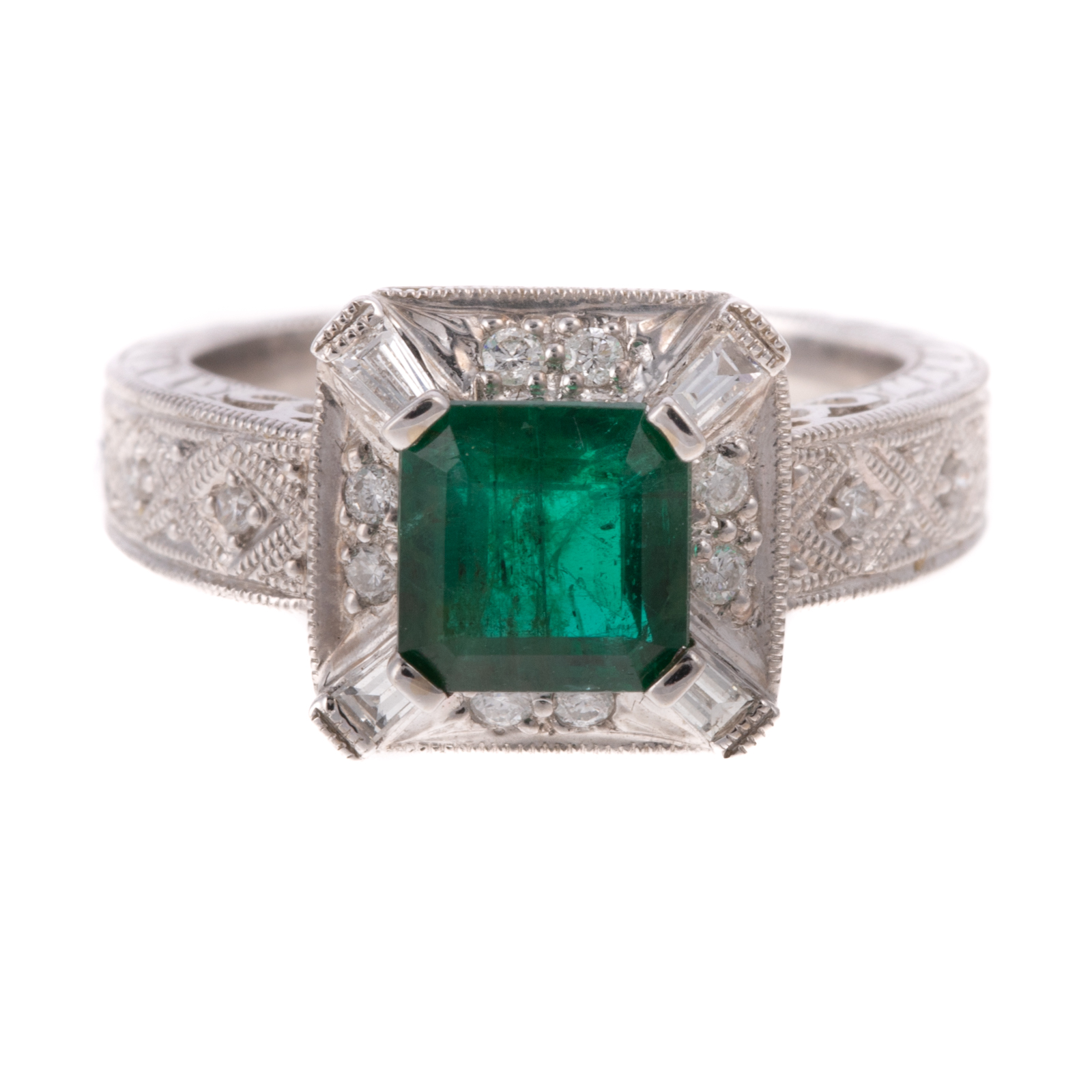 A VERY FINE 1.20 CT EMERALD &
