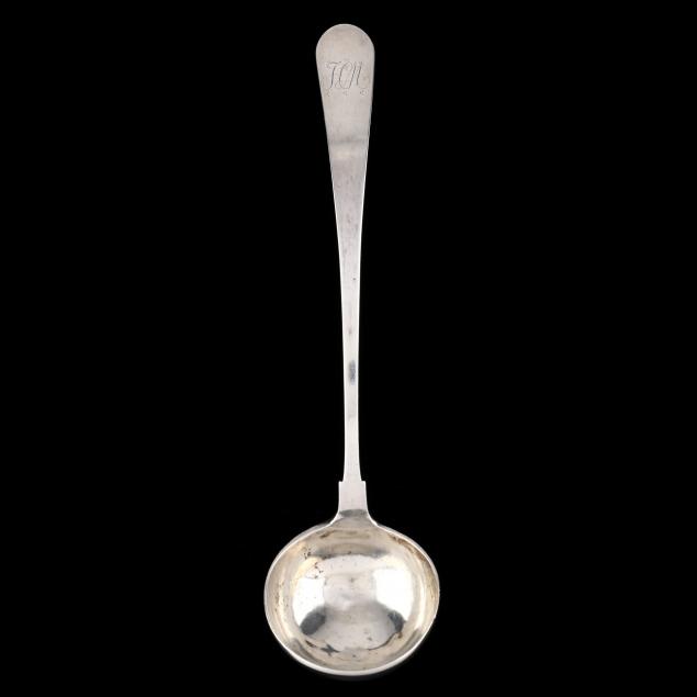 A VERY FINE COIN SILVER LADLE