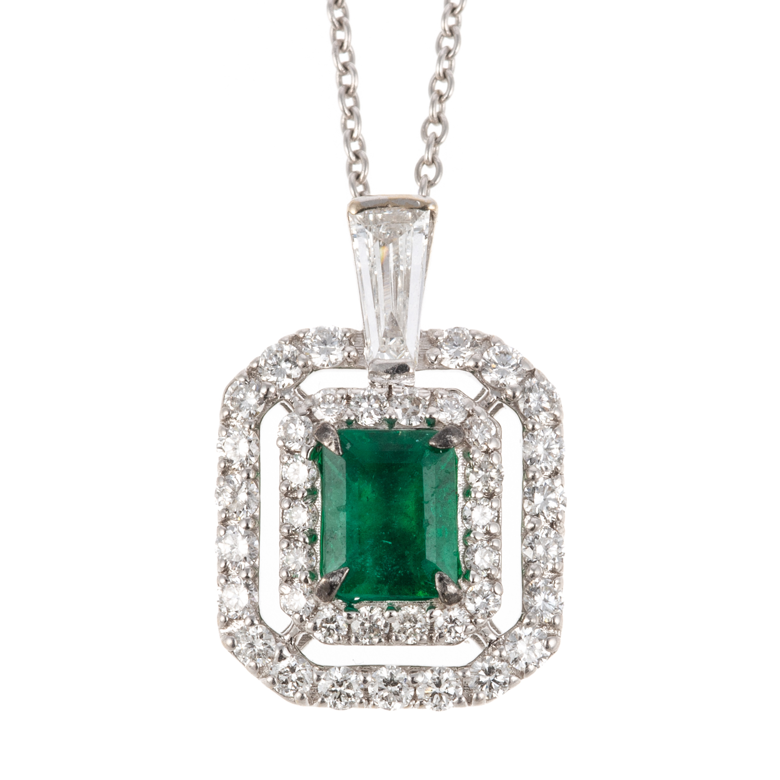 A VERY FINE EMERALD & DIAMOND