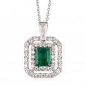 A VERY FINE EMERALD & DIAMOND