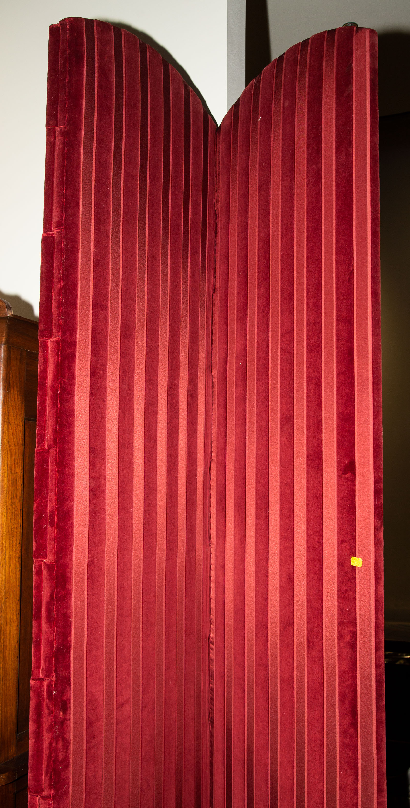 A VERY LARGE FABRIC COVERED FOLDING