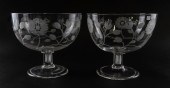 A VERY LARGE PAIR OF ENGRAVED